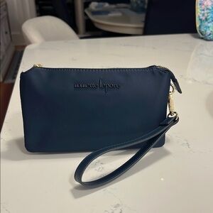 Nanette Lepore Blue Clutch Wristlet Smooth Design